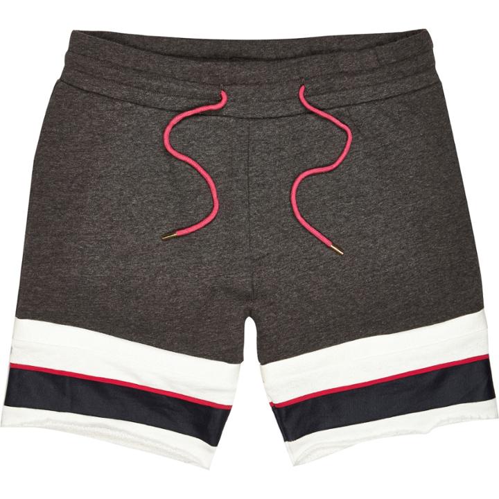 River Island Mensgrey Design Forum Panelled Shorts