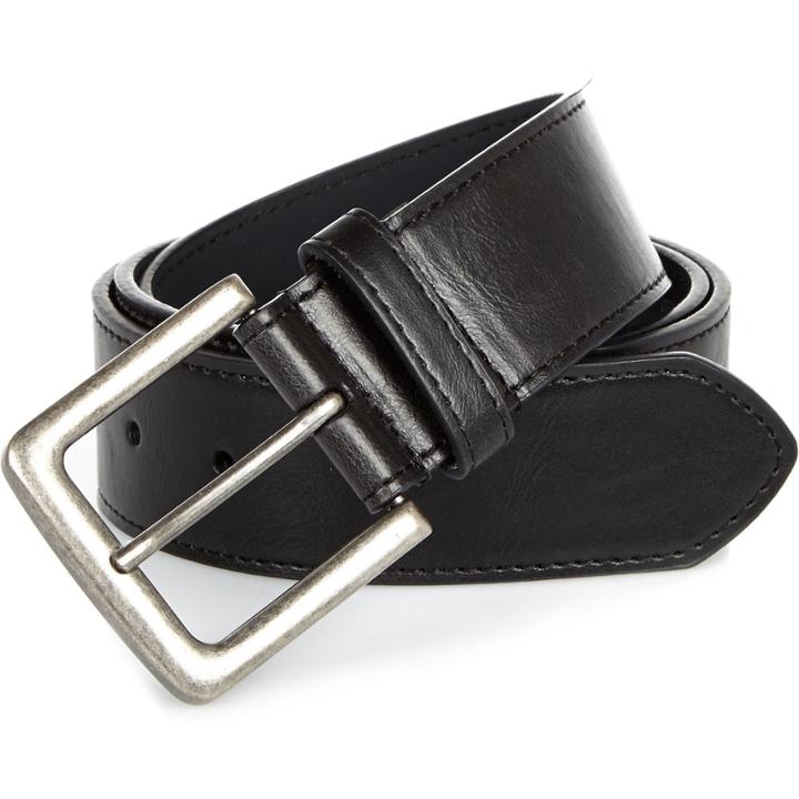 River Island Mensblack Plain Belt