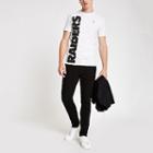 River Island Mens Only And Sons White Nfl Raiders T-shirt
