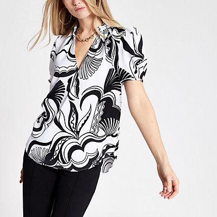 River Island Womens Print V Neck Shell Top
