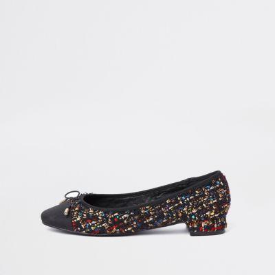 River Island Womens Broderie Bow Ballerina Pumps