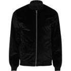 River Island Mens Velvet Bomber Jacket