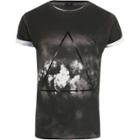 River Island Mens Mono Cloud Print Muscle Fit T-shirt