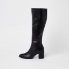 River Island Womens Faux Leather Knee High Boots