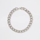 River Island Womens Silver Color Chunky Curb Chain Necklace