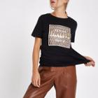 River Island Womens 'egalite' Front Print T-shirt