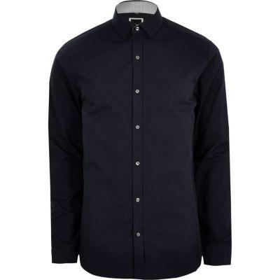 River Island Mens Slim Fit Long Sleeve Twill Shirt