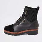 River Island Womens Leather Lace-up Hiker Boots