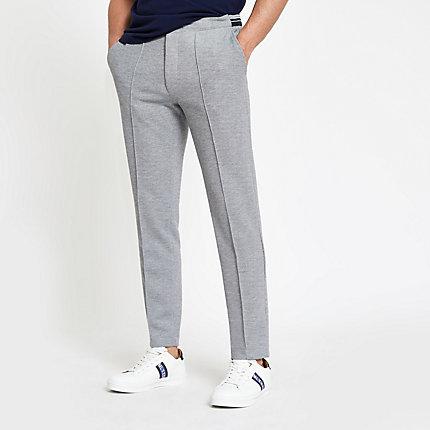 River Island Mens Pique Skinny Jogger Trousers