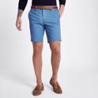 River Island Mens Belted Slim Fit Chino Shorts