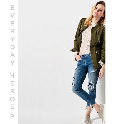 River Island Womens Stud Detail Miltary Jacket