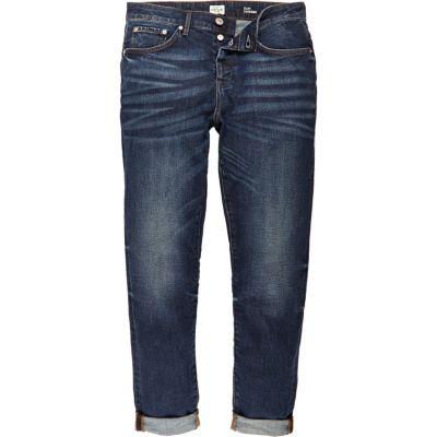 River Island Mens Wash Jimmy Slim Tapered Jeans