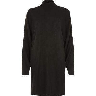 River Island Womens Oversized Split Shoulder Sweater Dress