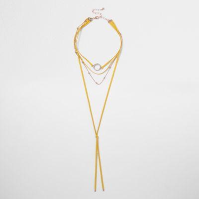 River Island Womens Rhinestone Circle Bolo Choker