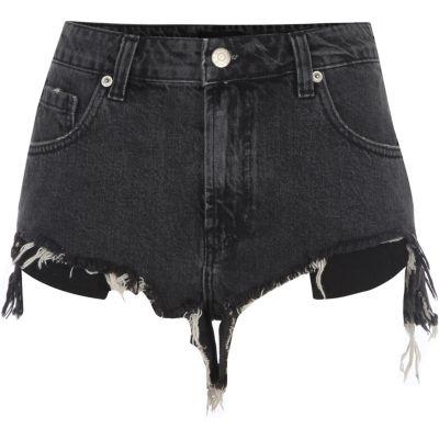 River Island Womens Ripped Hem Denim Shorts