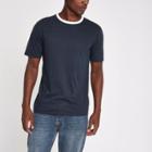 River Island Mens Slim Fit Contrast Trim T-shirt
