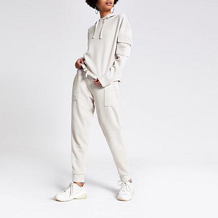 River Island Womens Rhinestone Joggers