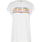 River Island Womens White 'love Not Labels' Pride T-shirt
