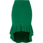 River Island Womens Knit Frill Hem Midi Skirt