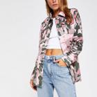 River Island Womens Camo Faux Suede Utility Jacket