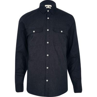 River Island Mens Pocket Long Sleeve Shirt