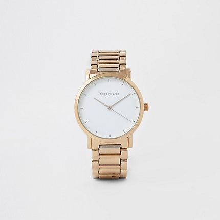 River Island Womens Gold Color Bracelet Watch