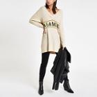 River Island Womens 'a La Mode' V Neck Jumper
