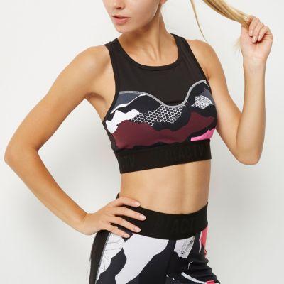River Island Womens Ri Active Color Block Sports Bra Top