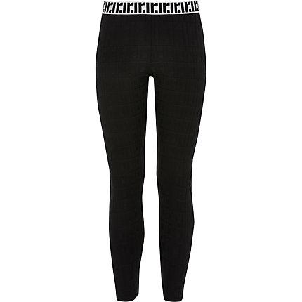 River Island Girls Ri Monogram Leggings
