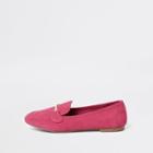 River Island Womens Wide Fit Suede Snaffle Loafers