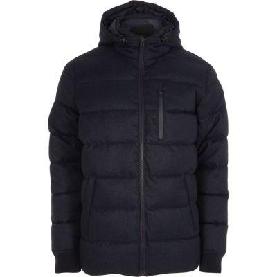 River Island Mens Hooded Puffa Jacket