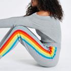River Island Womens Rainbow Side Stripe Knitted Joggers