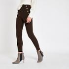 River Island Womens Button Detail Skinny Trousers