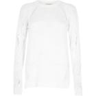 River Island Womens White Distressed Sleeve Sweater