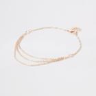 River Island Womens Rose Gold Colour Layered Anklet