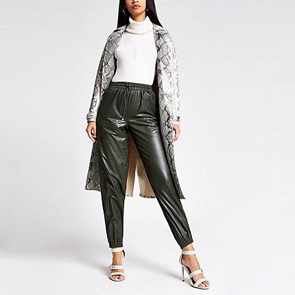 River Island Womens Pu Loose Fit Jogger
