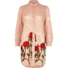 River Island Womens Lace Floral Embroidered Shirt