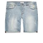 River Island Mens Only And Sons Ripped Denim Shorts
