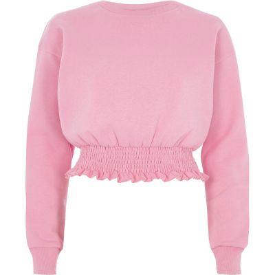 River Island Womens Shirred Hem Sweatshirt