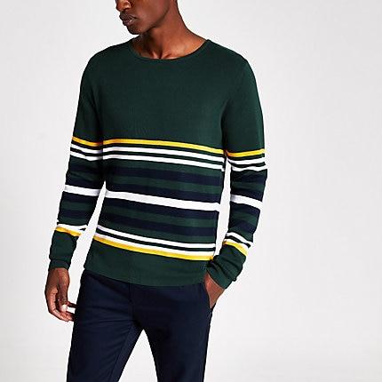 River Island Mens Selected Homme Stripe Jumper