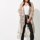 River Island Womens Plus Floral Embellished Maxi Kimono