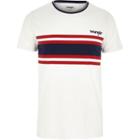 Mens White Wrangler Stripe Print T-shirt