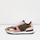 River Island Womens Camo Patent Panel Sneakers