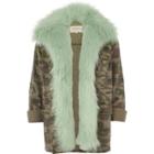 River Island Womens Camo Mint Faux Fur Lined Army Jacket