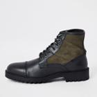 River Island Mens Leather Lace-up Hiking Boots