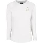 River Island Mens White Golden Equation Long Sleeve T-shirt
