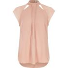 River Island Womens High Neck Pleat Front Top
