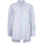 River Island Womens Stripe Bow Back Oversized Shirt