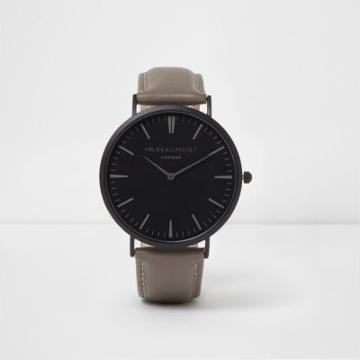 River Island Mens Mr Beaumont Round Face Watch
