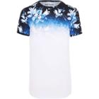 River Island Mens Big And Tall White Floral Fade Print T-shirt
